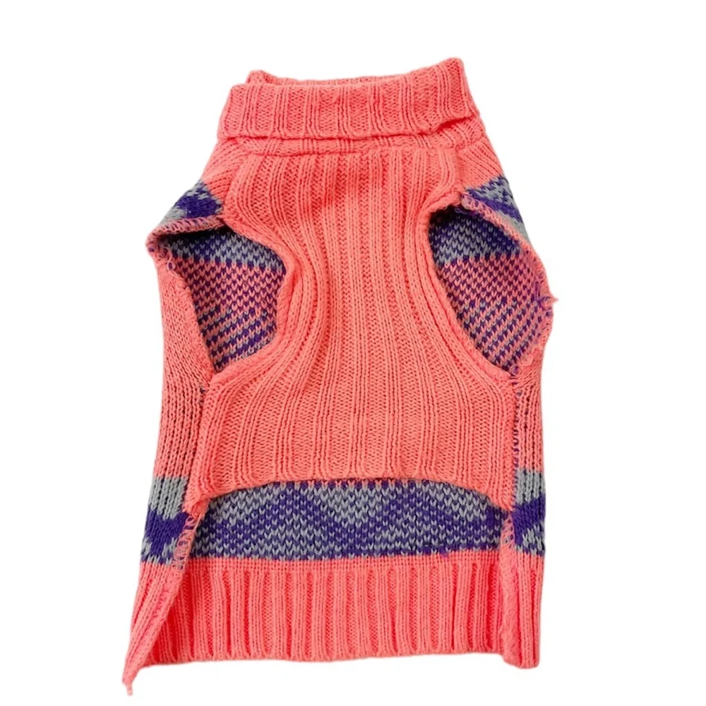 7x11” Small Knit Argyle Dog Sweater